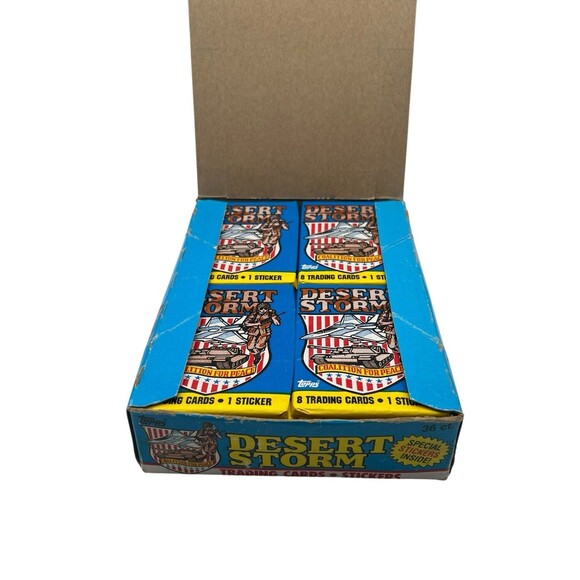Topps 1991 Desert Storm Trading Cards and Stickers 36 New Sealed Packs in Box - Picture 1 of 5
